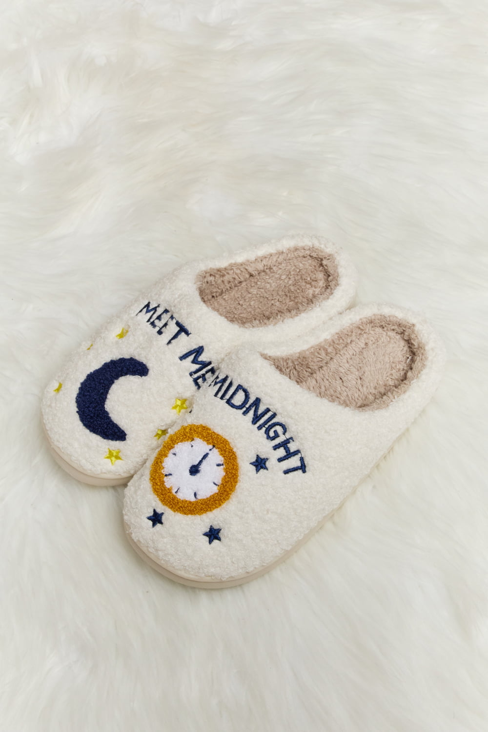 The Everly Printed Plush Slide Slippers