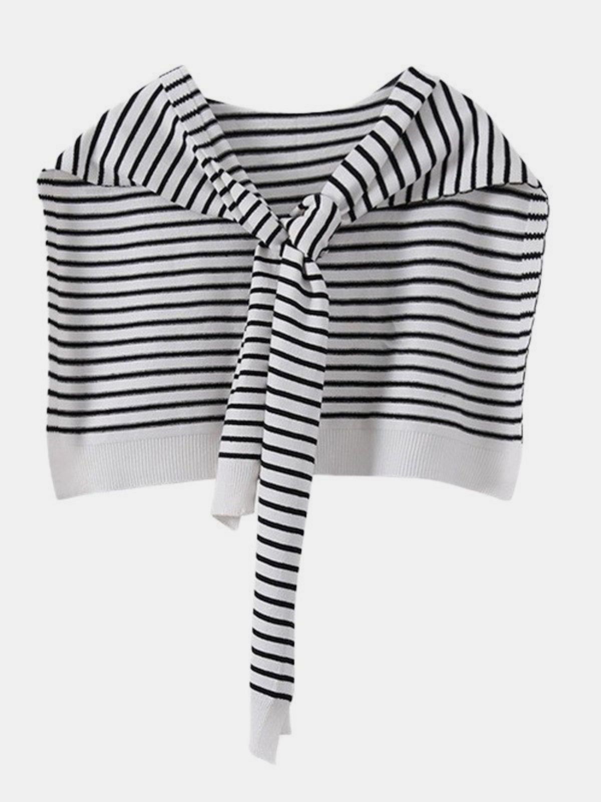 The Nicole Striped Contrast Knit Wrap