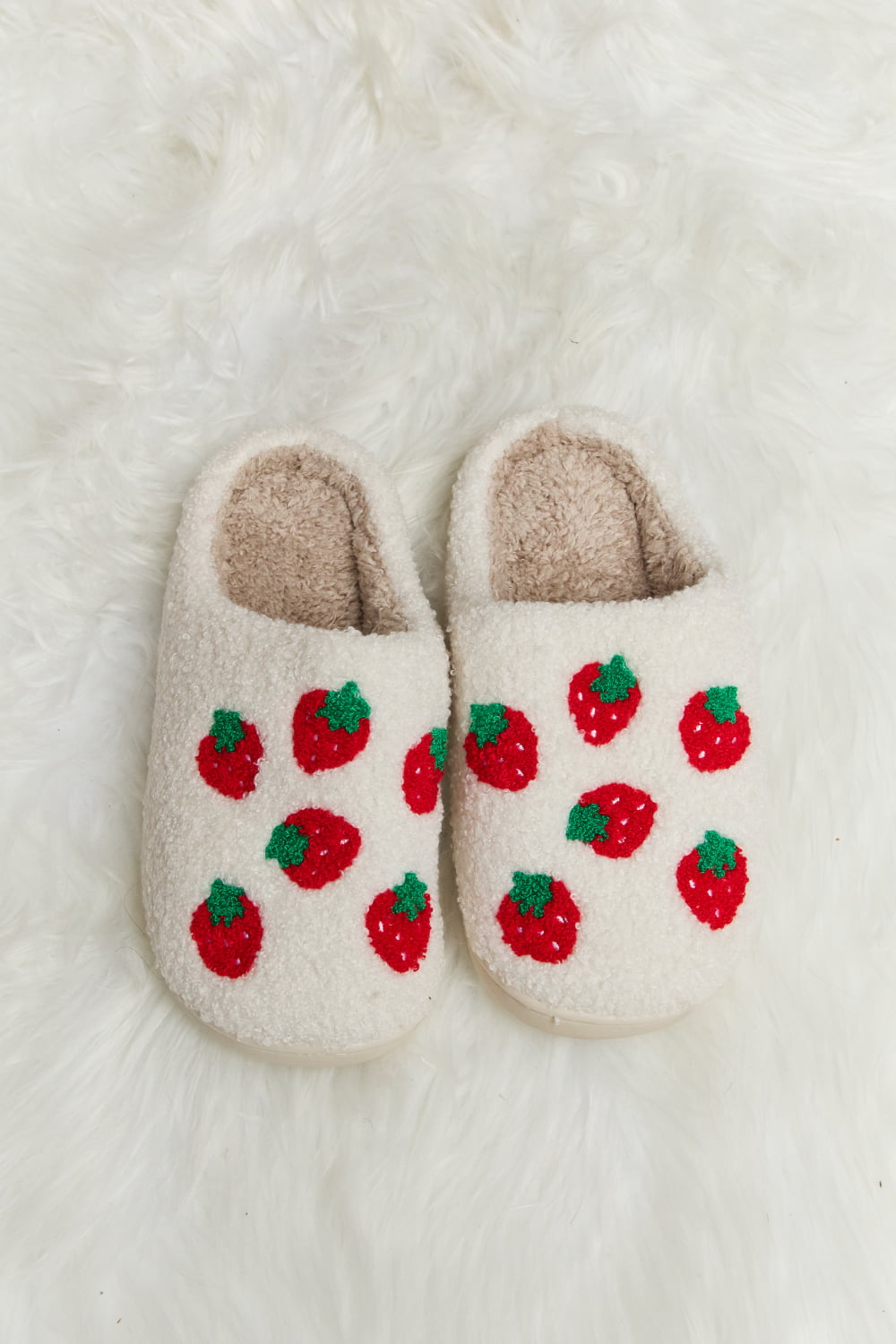 The Everly Printed Plush Slide Slippers