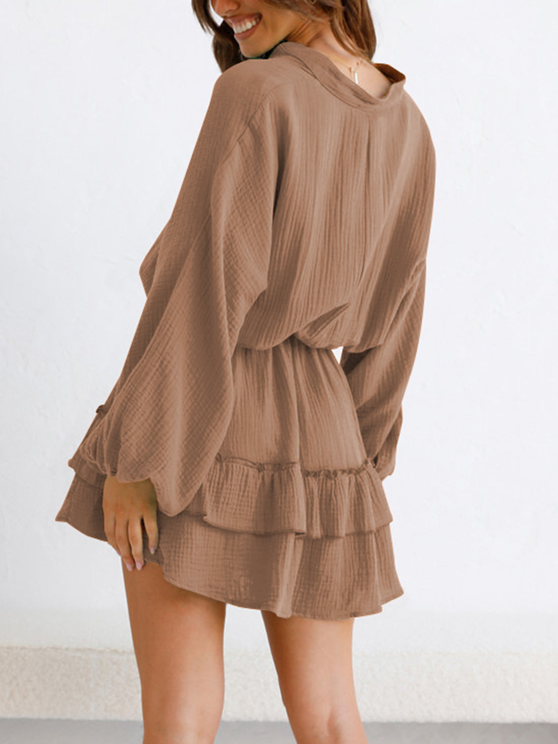 The Melanie Balloon Sleeve Mini Dress