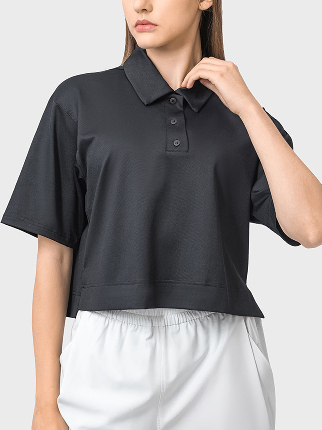 The Muni Half Button Short Sleeve Active T-Shirt