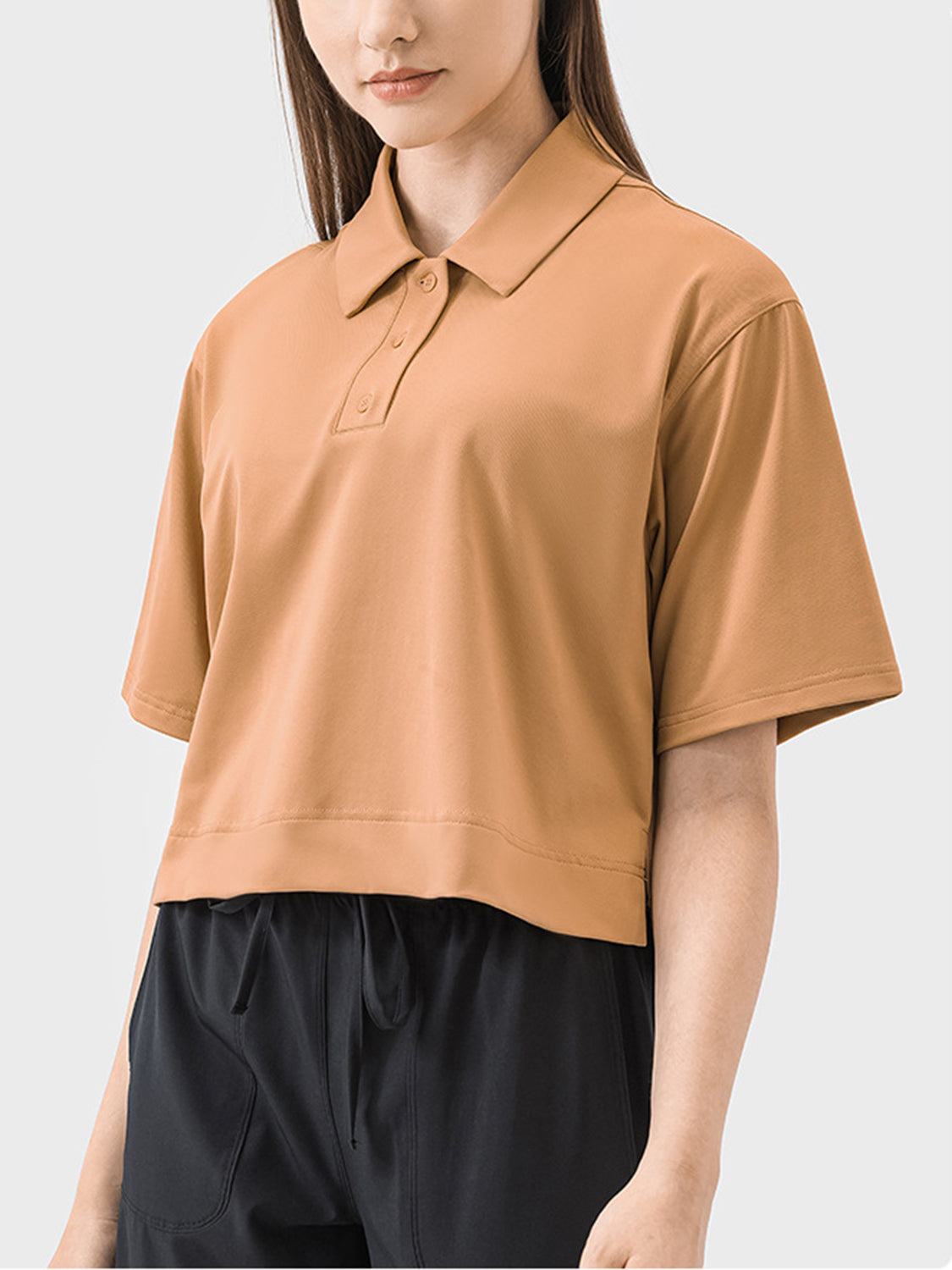 The Muni Half Button Short Sleeve Active T-Shirt