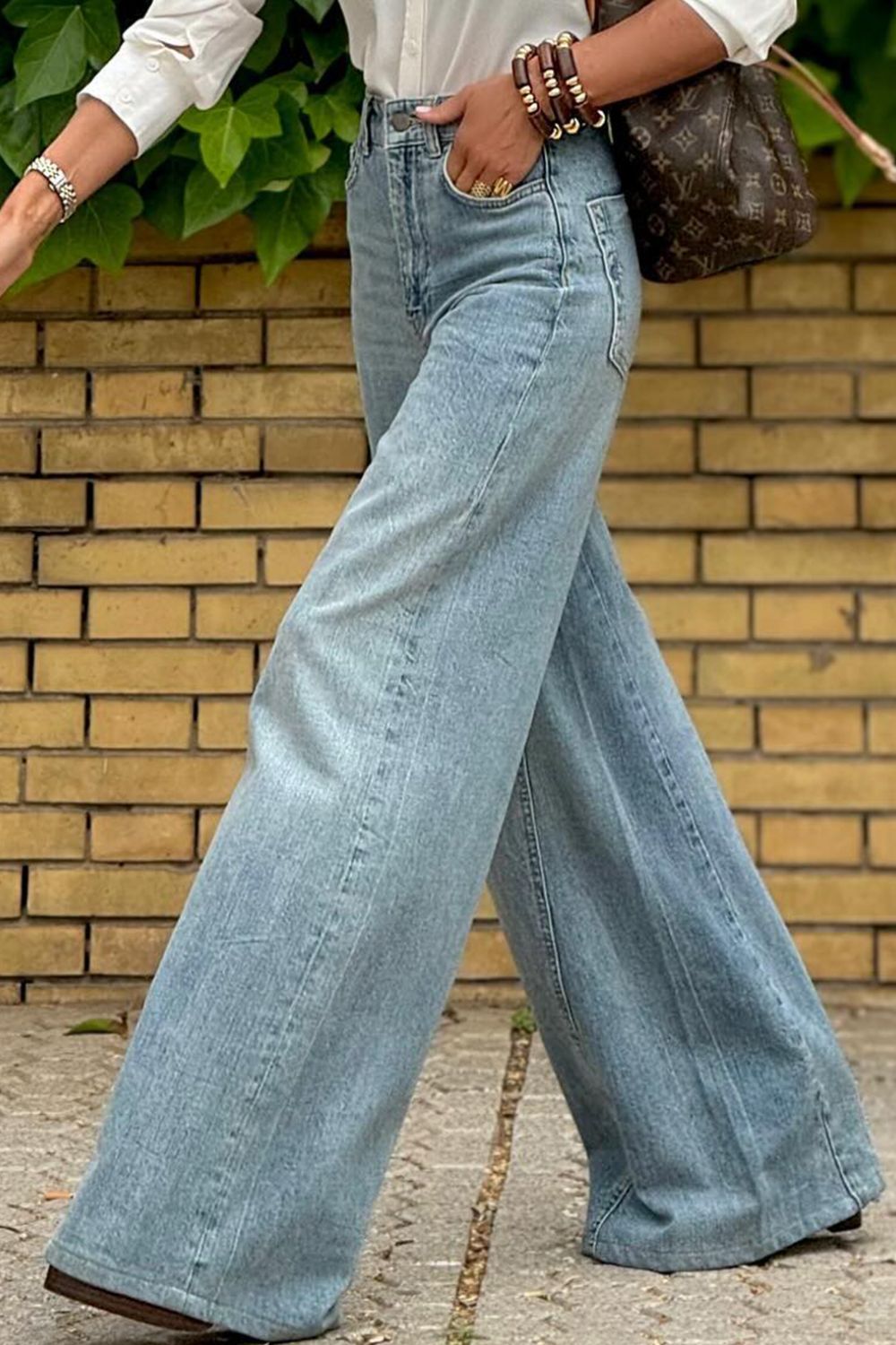 04005 Wide Leg Jeans with Pockets