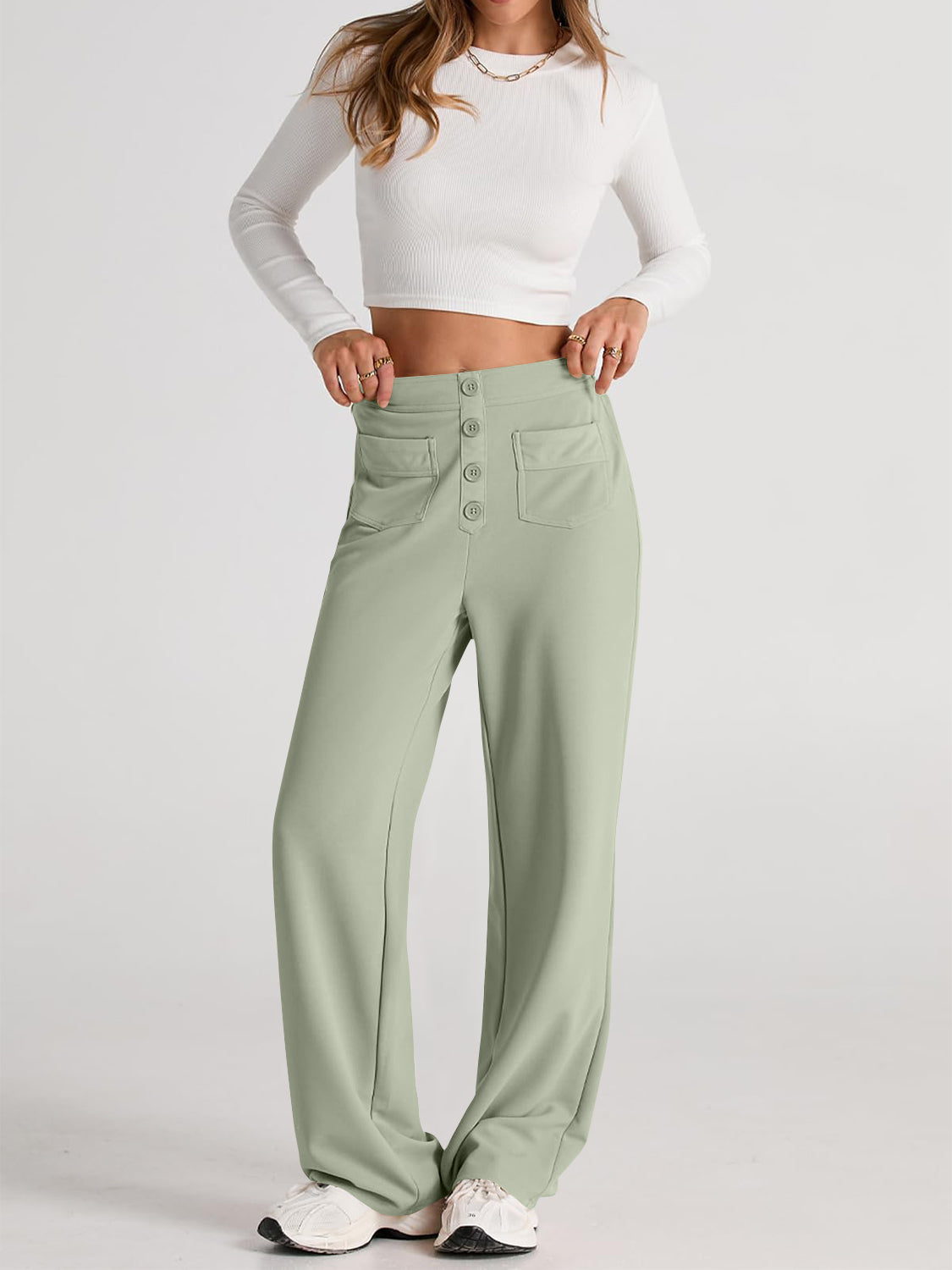 The Caitlin High Waist Wide Leg Pants