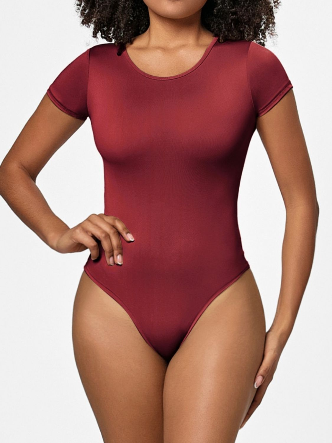 The Zoe Round Neck Short Sleeve Bodysuit