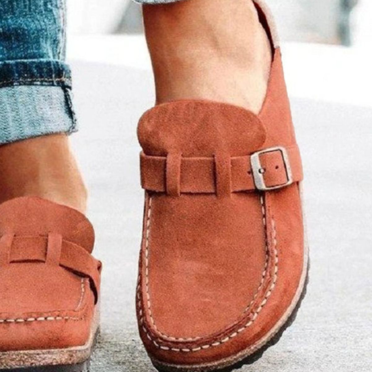 The Rachelle Low Heel Buckle Loafers