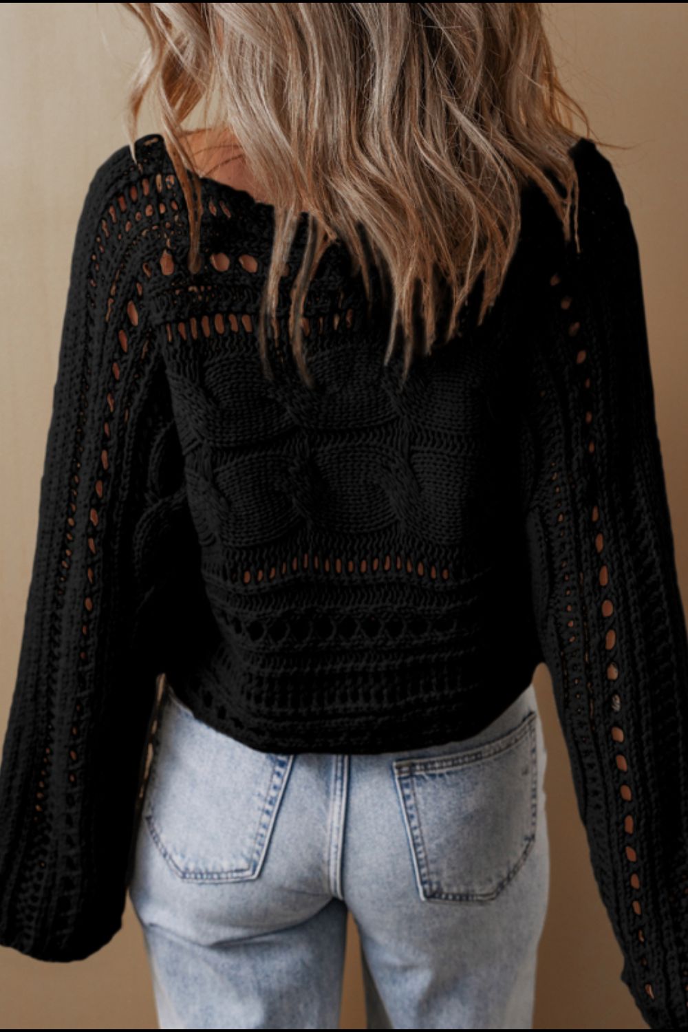 The Malissa Cable Knit Long Sleeve Sweater