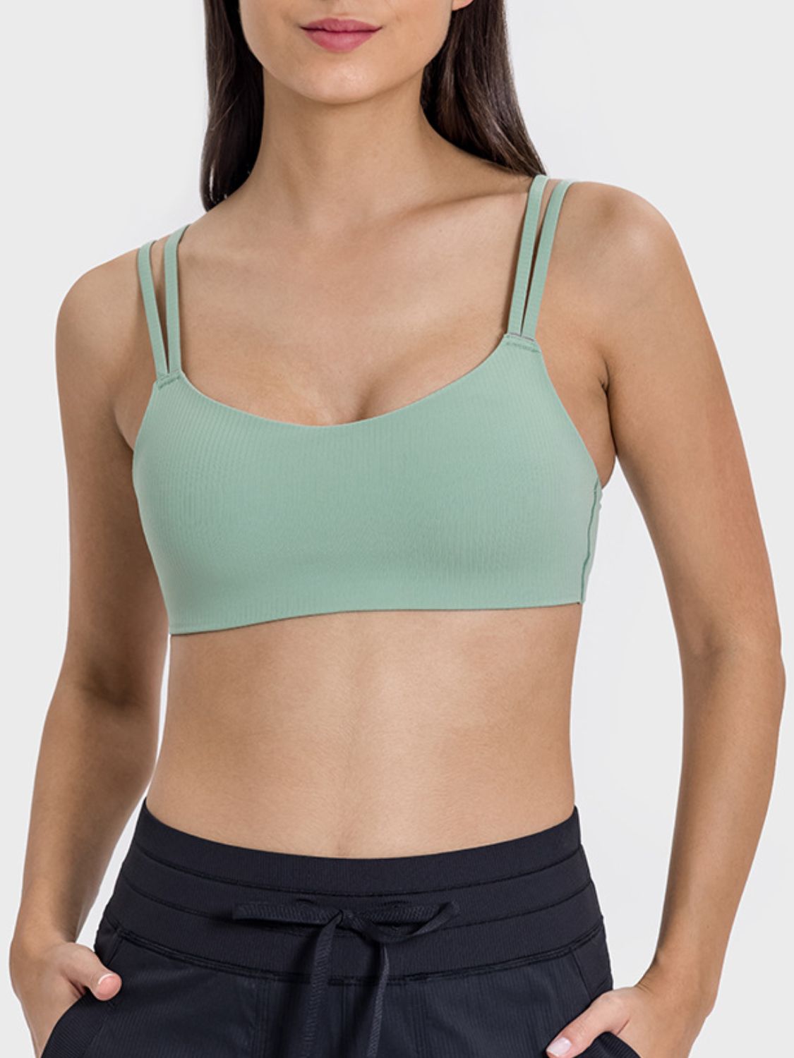 The Caitlin Scoop Neck Double Strap Active Cami