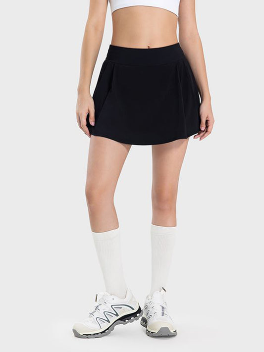 The Muni Pleated Detail Mid-Rise Waist Active Skirt