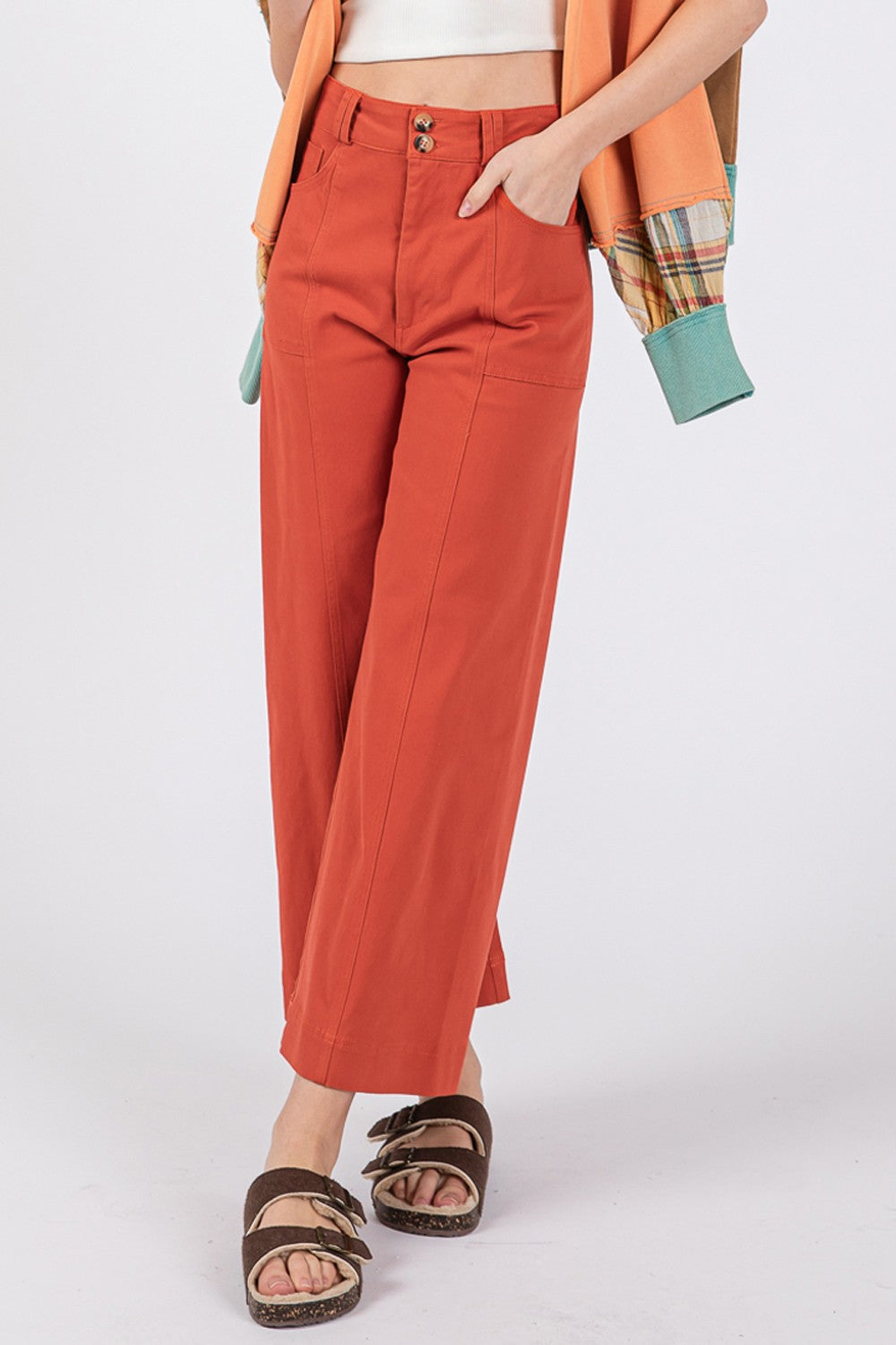 The Amanda Wide Leg Cropped Pants