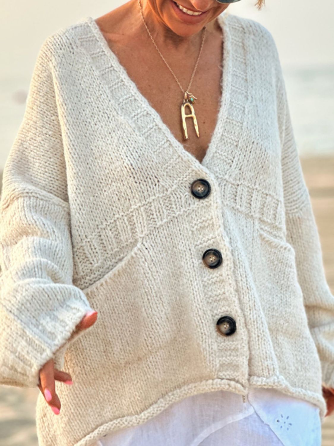 The Nicole V-Neck Button Up Cardigan