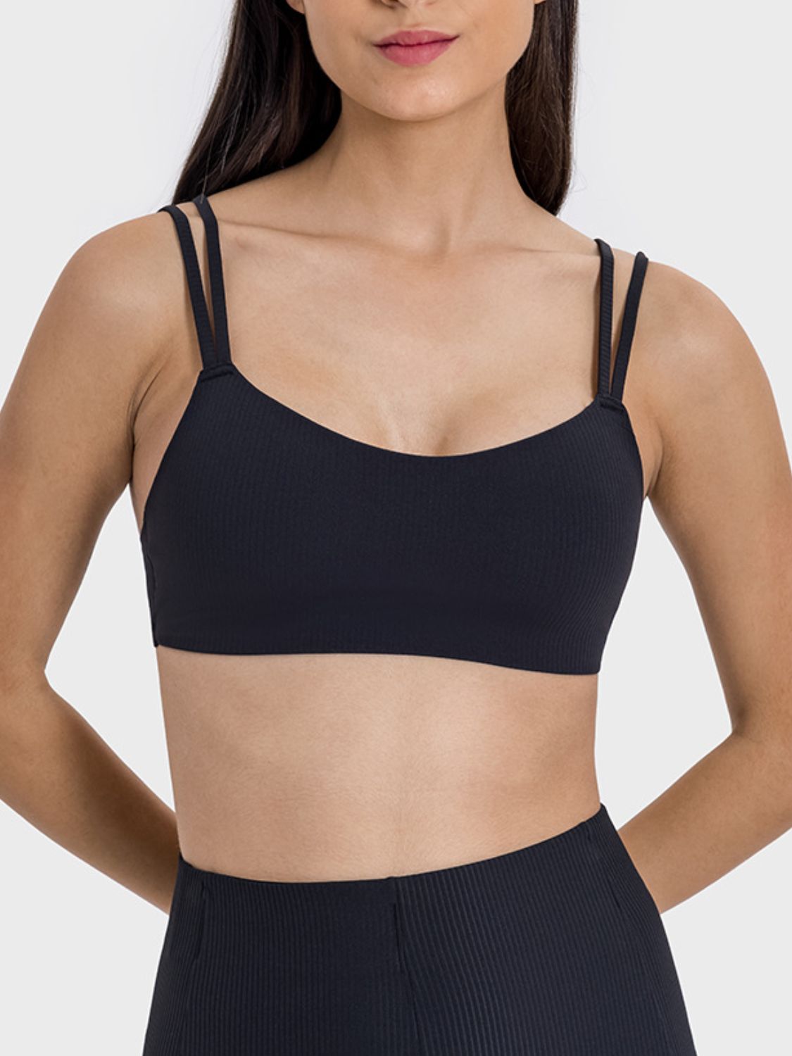 The Caitlin Scoop Neck Double Strap Active Cami