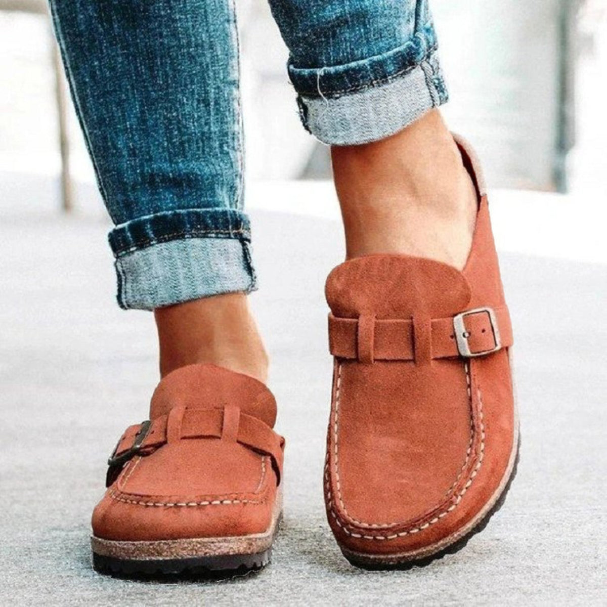 The Rachelle Low Heel Buckle Loafers