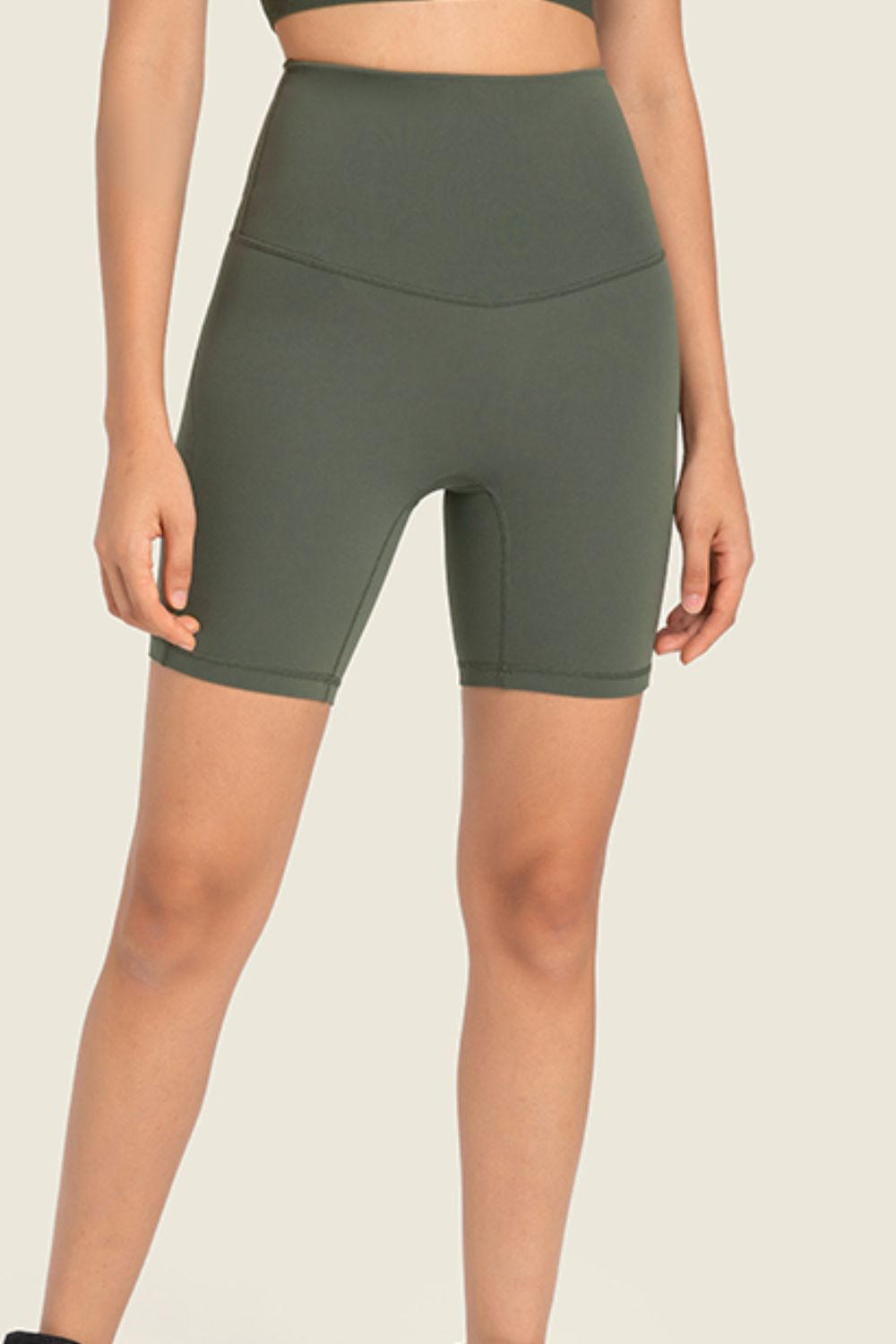 The Samantha Seamless High-Rise Wide Waistband Biker Shorts