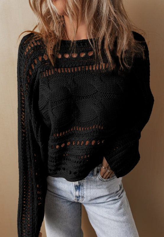 The Malissa Cable Knit Long Sleeve Sweater