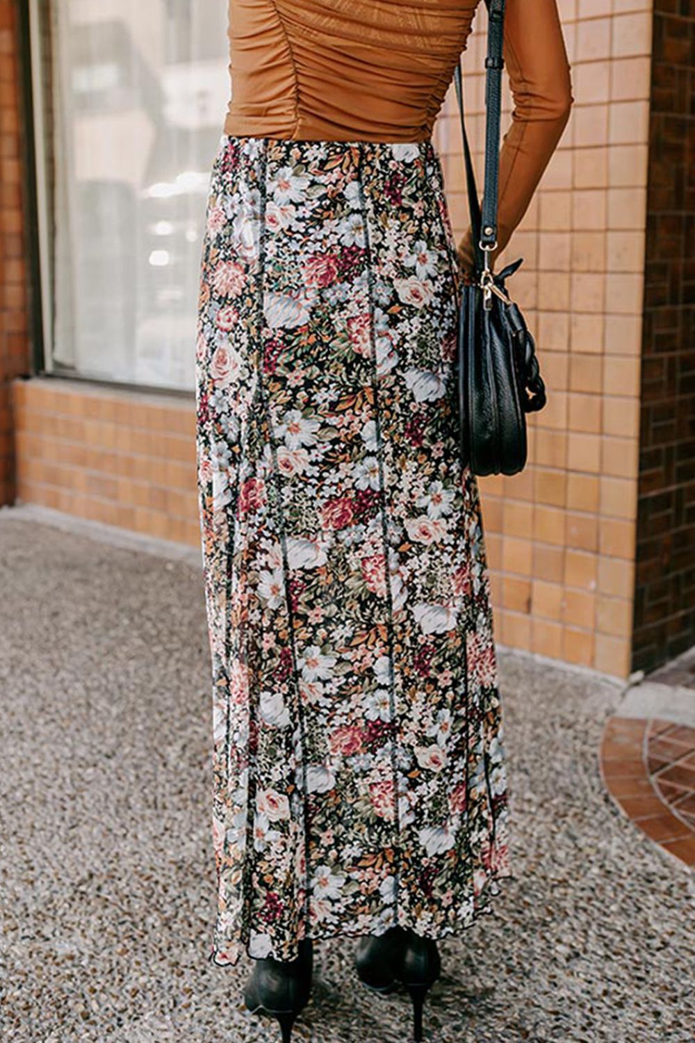 The Danica Floral Elastic Waist Maxi Skirt