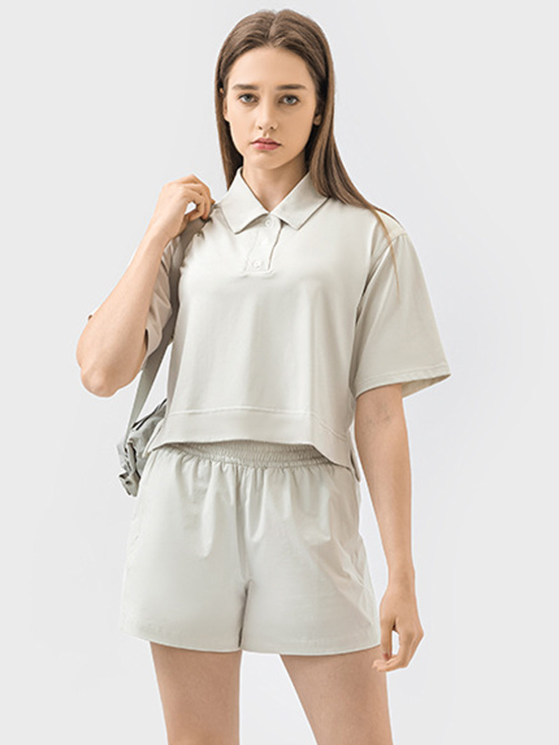 The Muni Half Button Short Sleeve Active T-Shirt