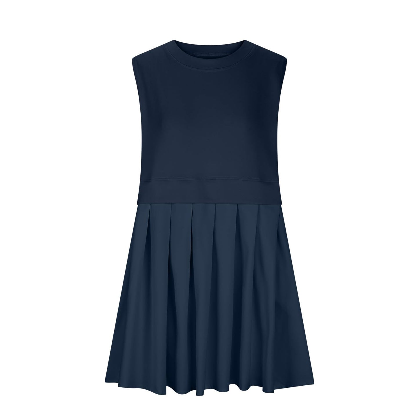 The Heather Round Neck Sleeveless Mini Dress