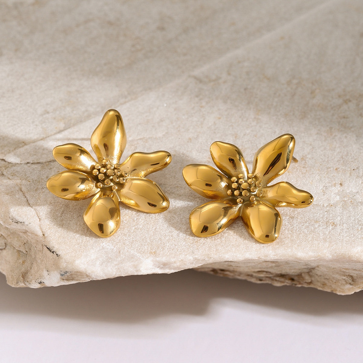 Kimberly Collection Stainless Steel Flower Earrings