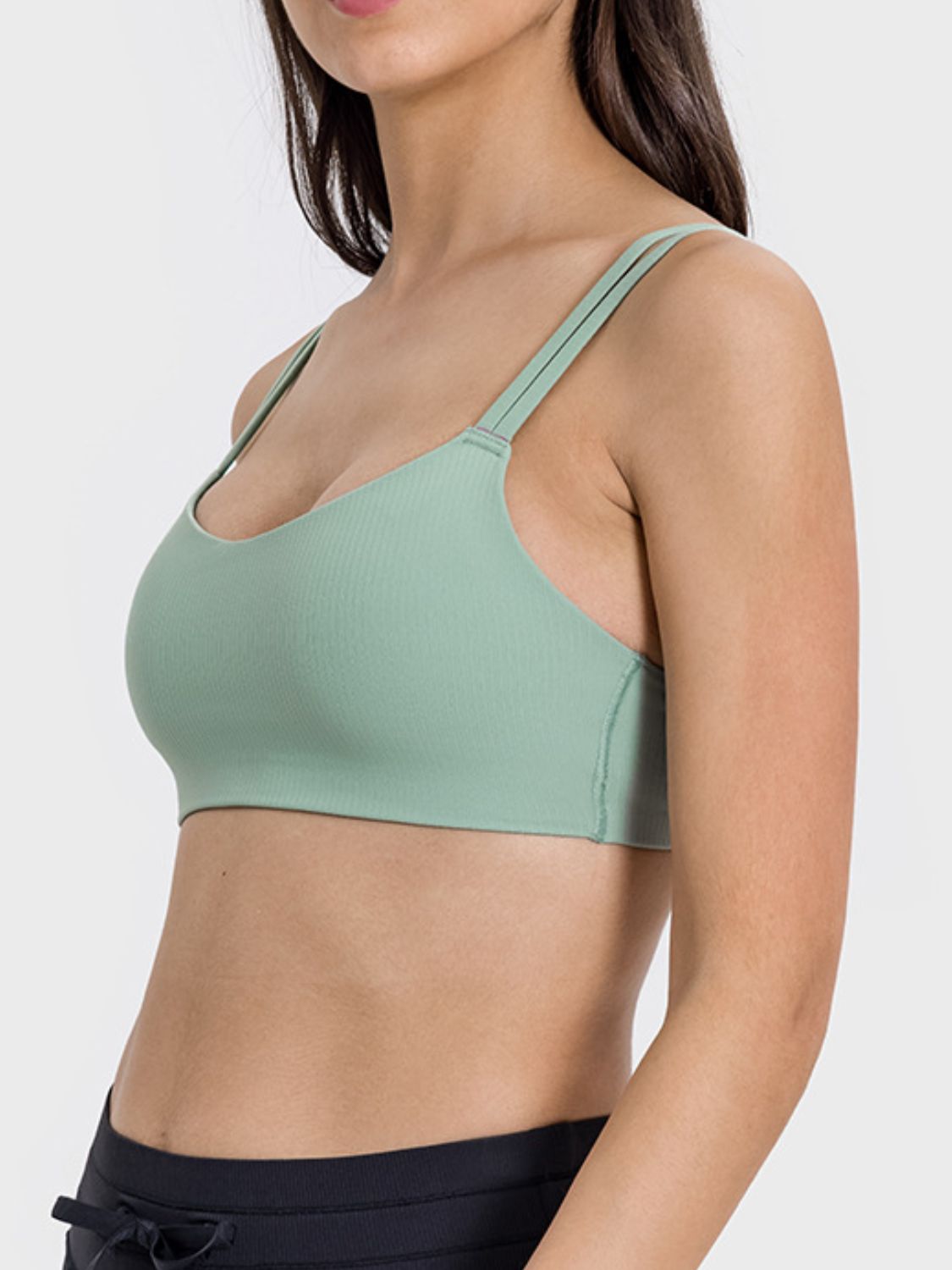 The Caitlin Scoop Neck Double Strap Active Cami