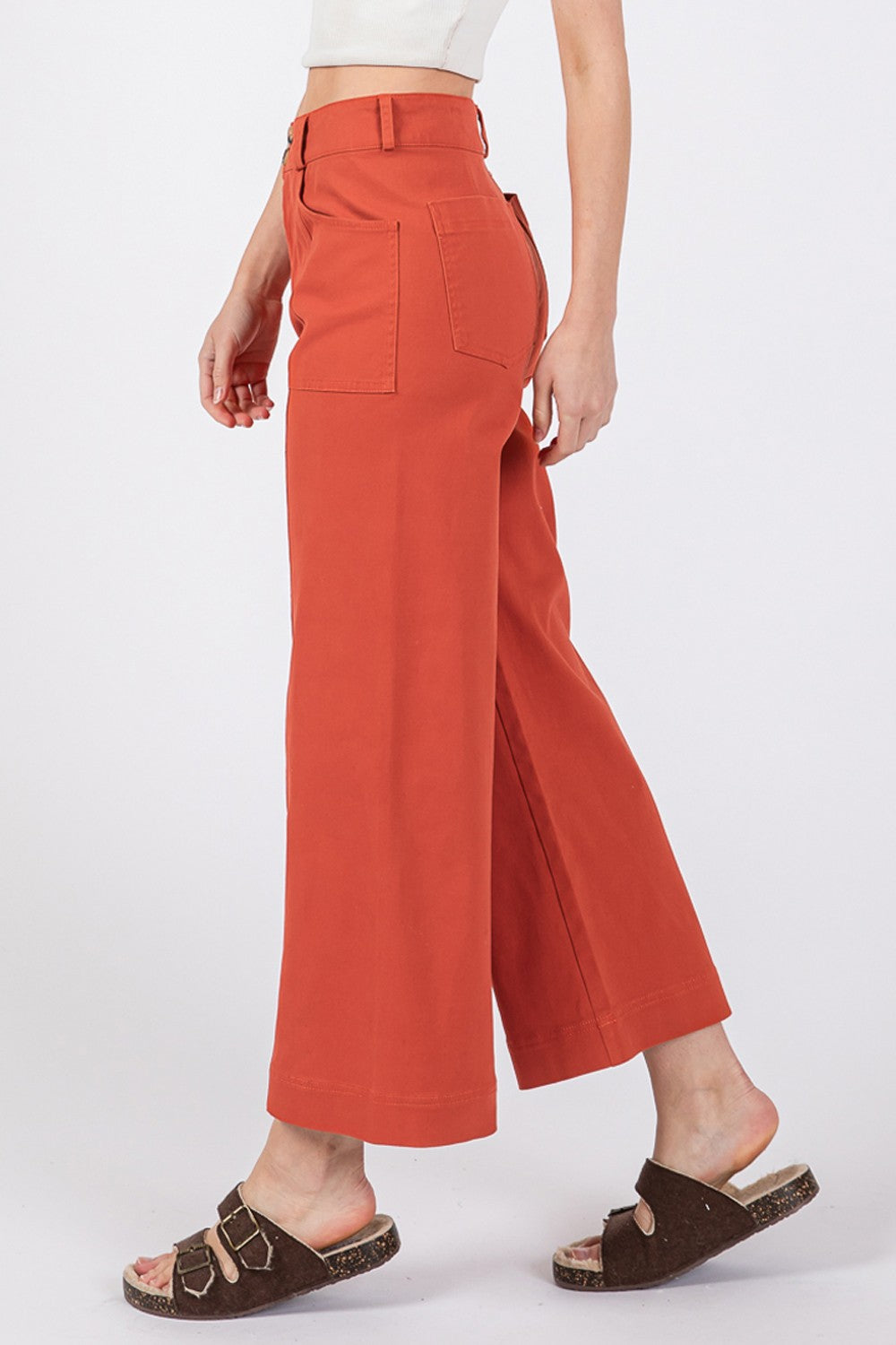 The Amanda Wide Leg Cropped Pants