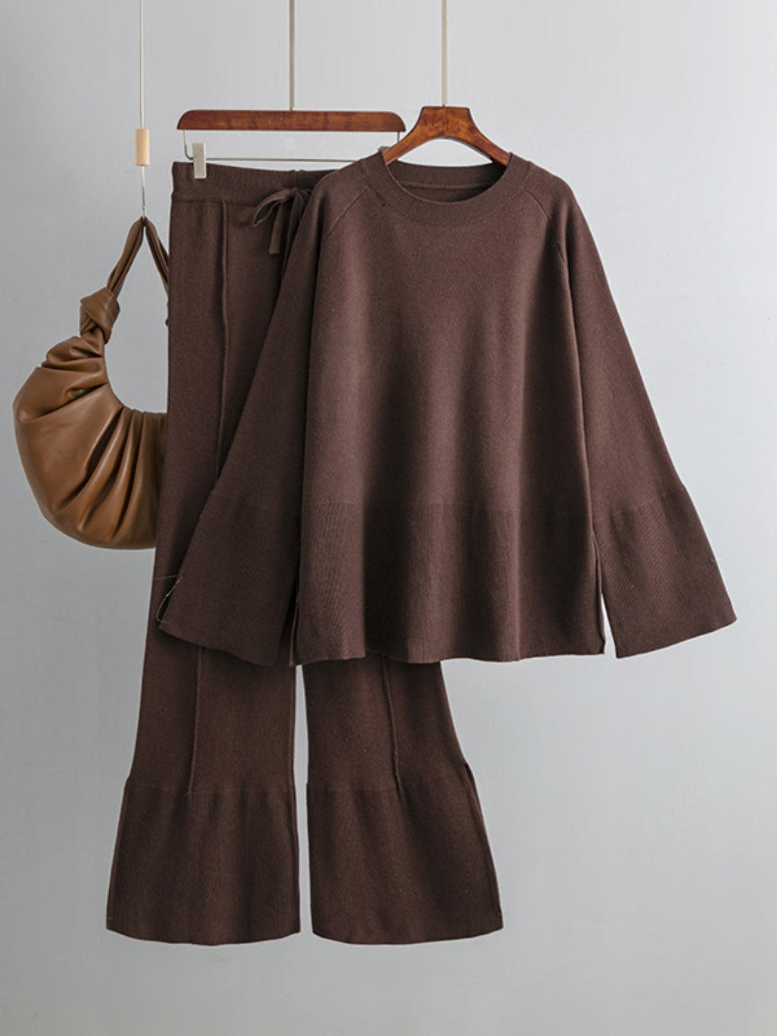 The Wendy Long Sleeve Top and Drawstring Pants Sweater Set