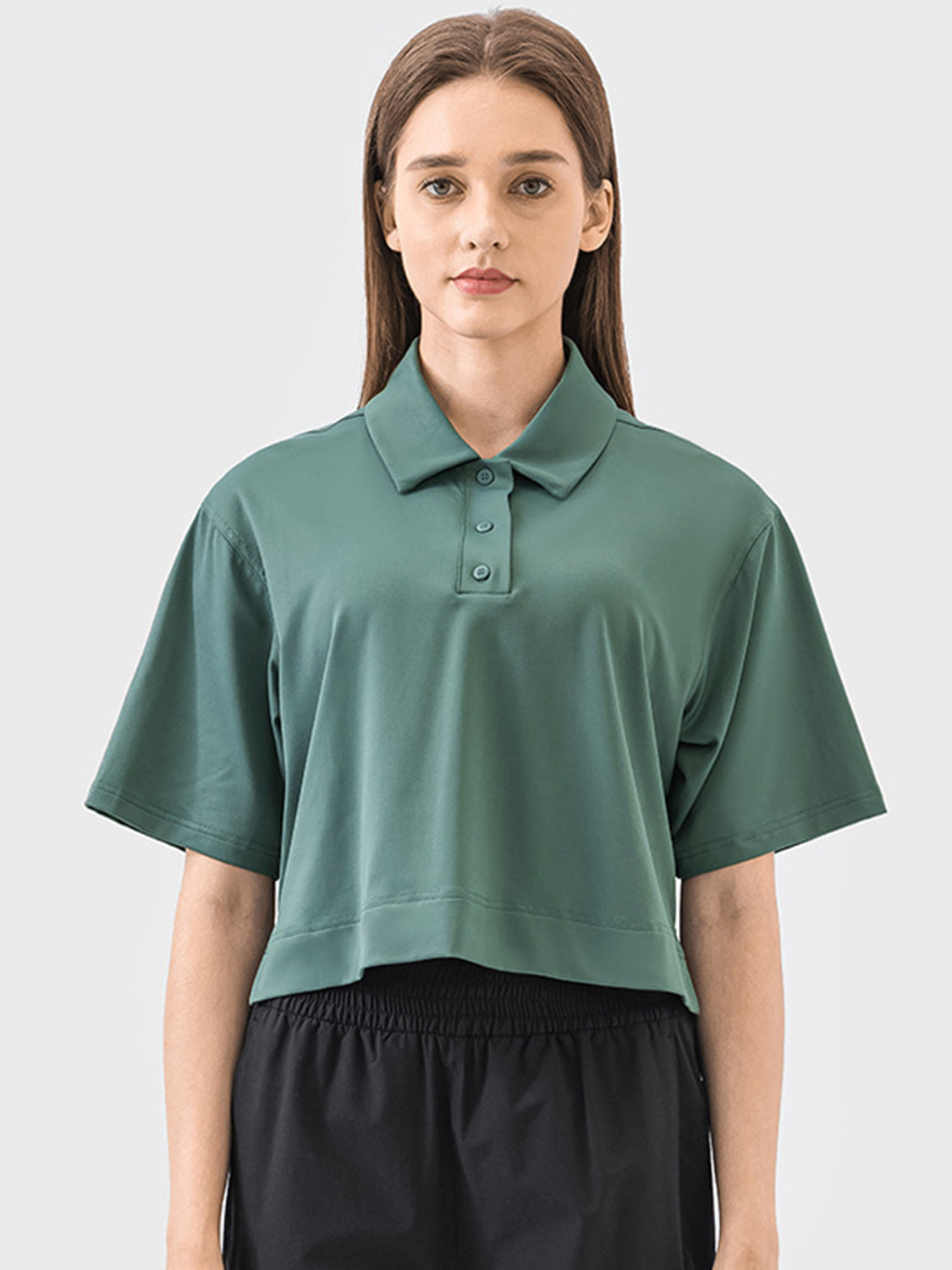 The Muni Half Button Short Sleeve Active T-Shirt