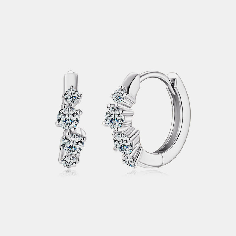 Cait Collection Moissanite Huggie Earrings