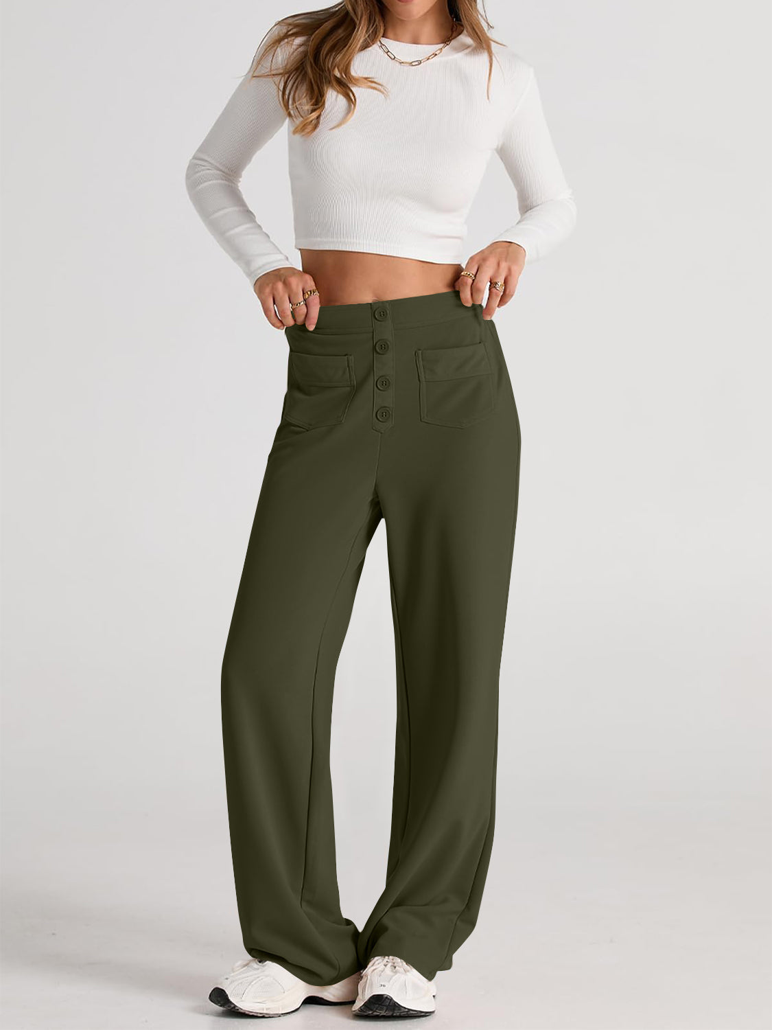 The Caitlin High Waist Wide Leg Pants