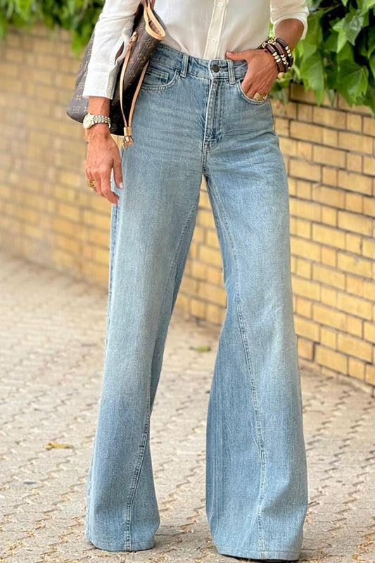 04005 Wide Leg Jeans with Pockets