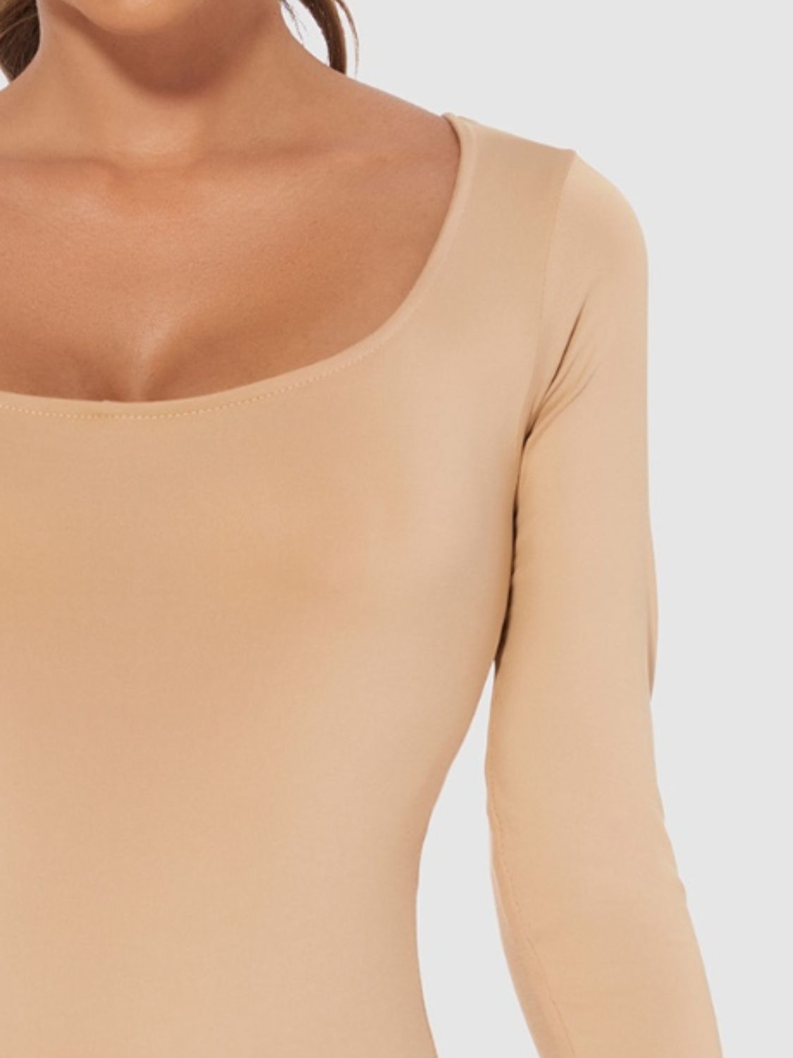 The Zoe Scoop Neck Long Sleeve Bodysuit