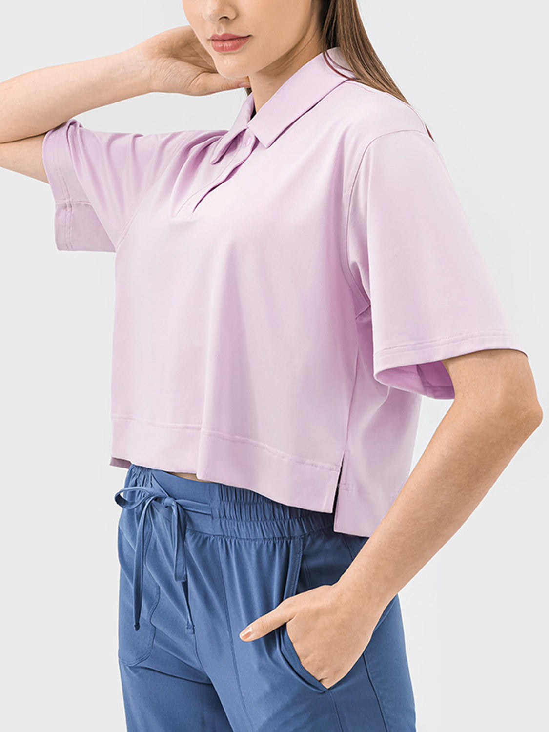 The Muni Half Button Short Sleeve Active T-Shirt