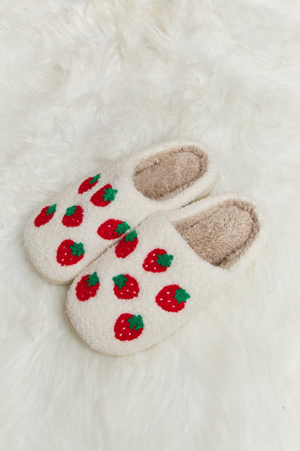 The Everly Printed Plush Slide Slippers