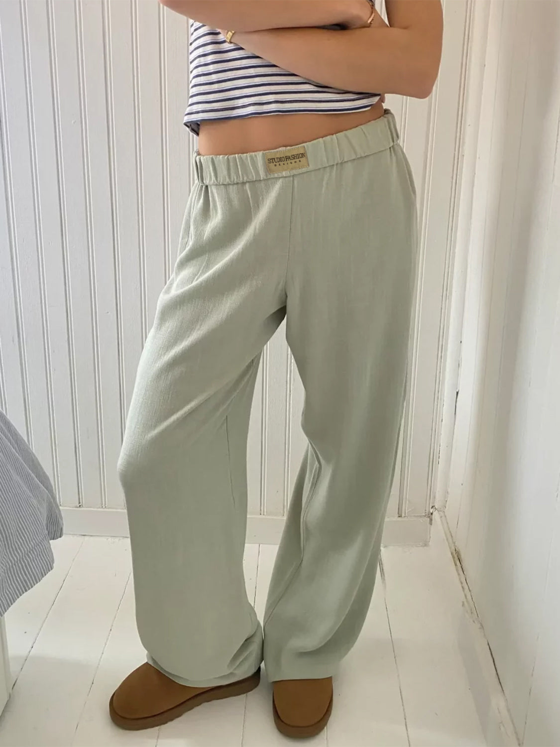 The Zoe Elastic Waist Wide Leg Pants