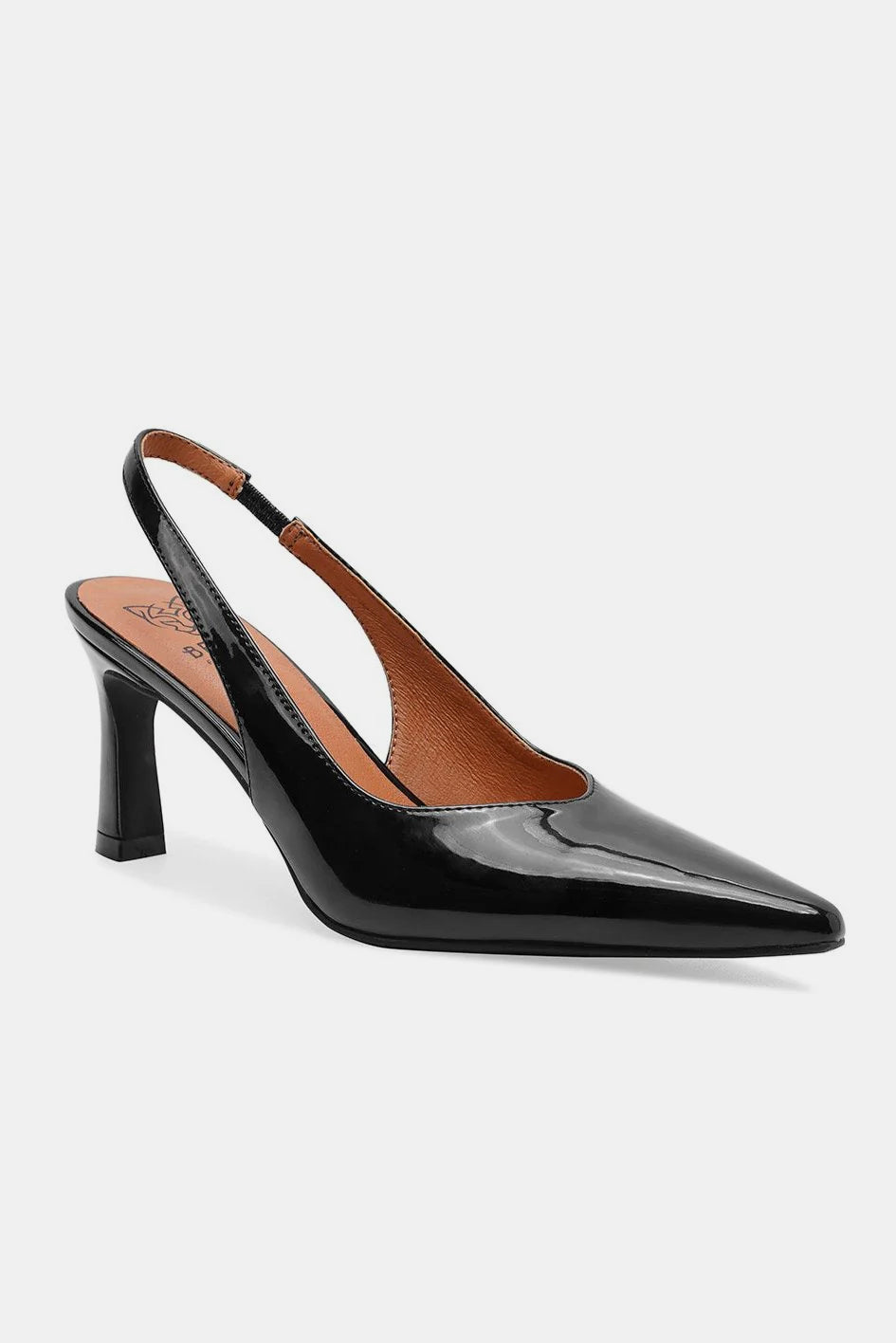 The Raleigh Faux Leather Point Toe Slingback Pumps