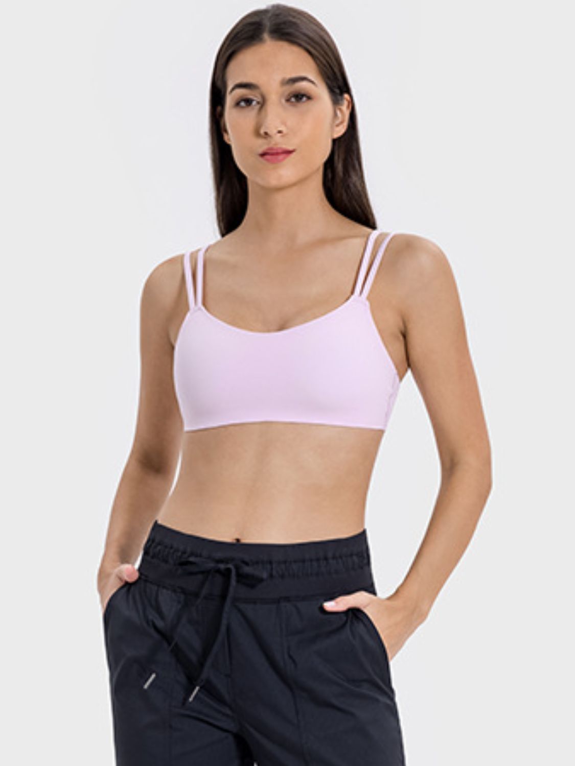 The Caitlin Scoop Neck Double Strap Active Cami