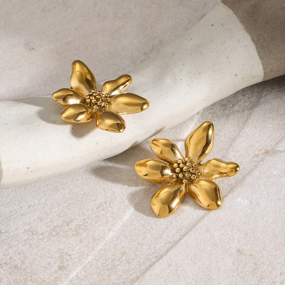 Kimberly Collection Stainless Steel Flower Earrings