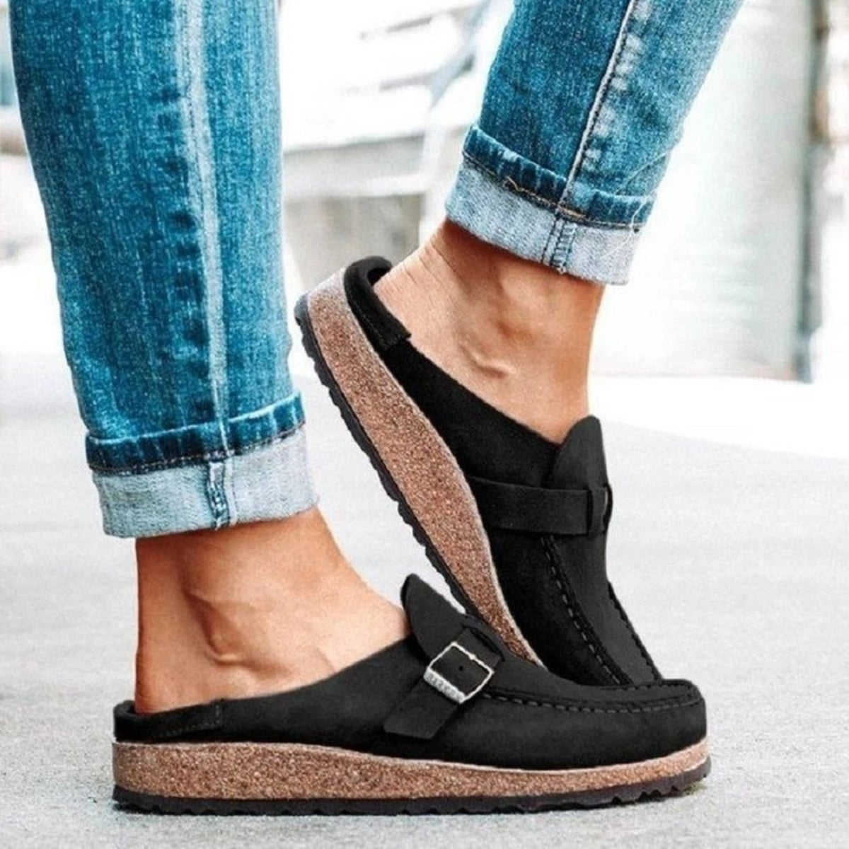 The Rachelle Low Heel Buckle Loafers