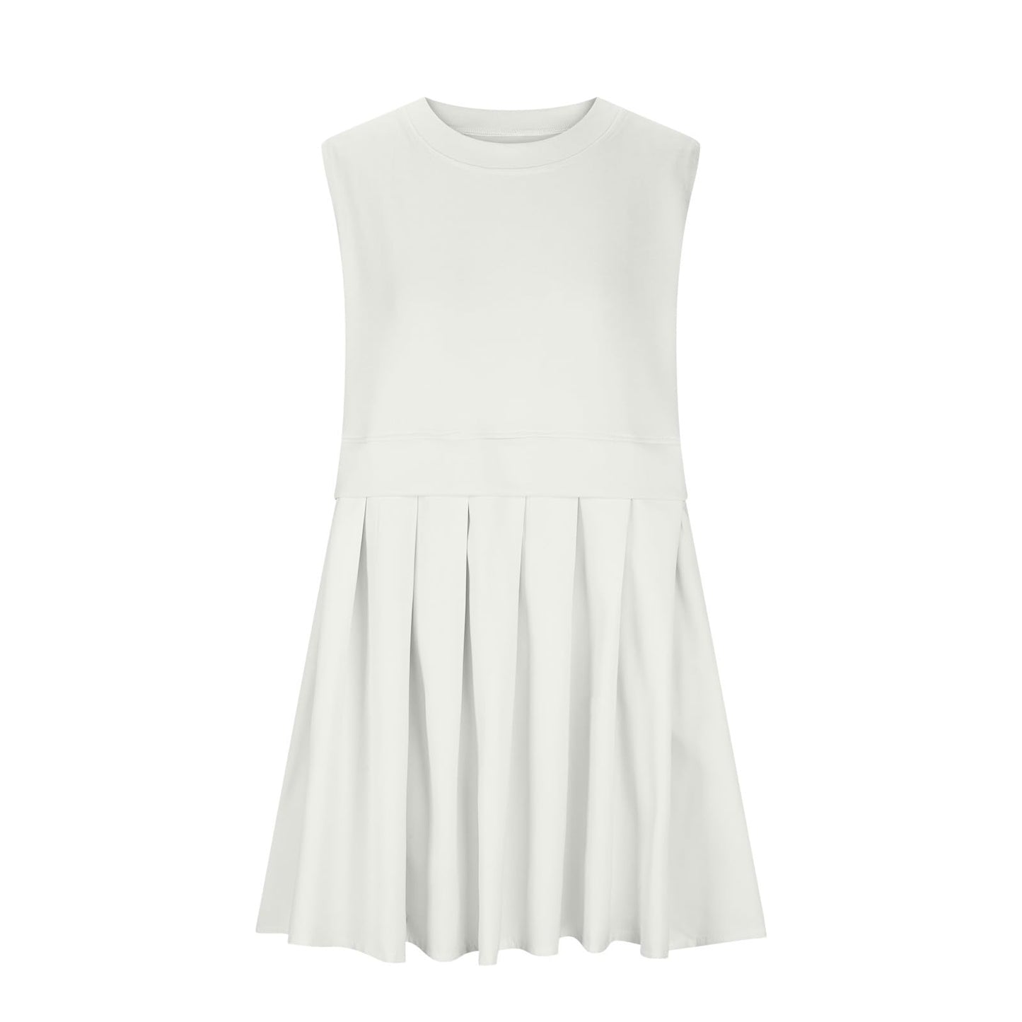 The Heather Round Neck Sleeveless Mini Dress