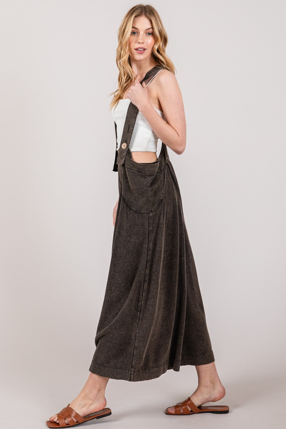 The Amanda Full Size Wide Strap Wide Leg Overalls