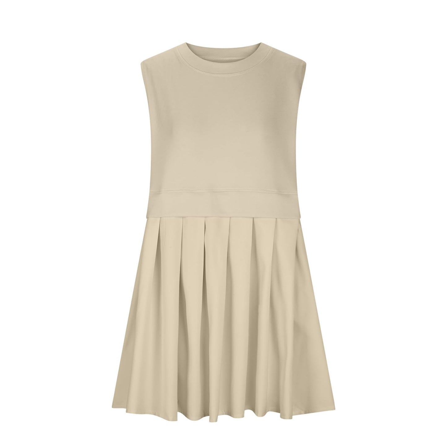 The Heather Round Neck Sleeveless Mini Dress