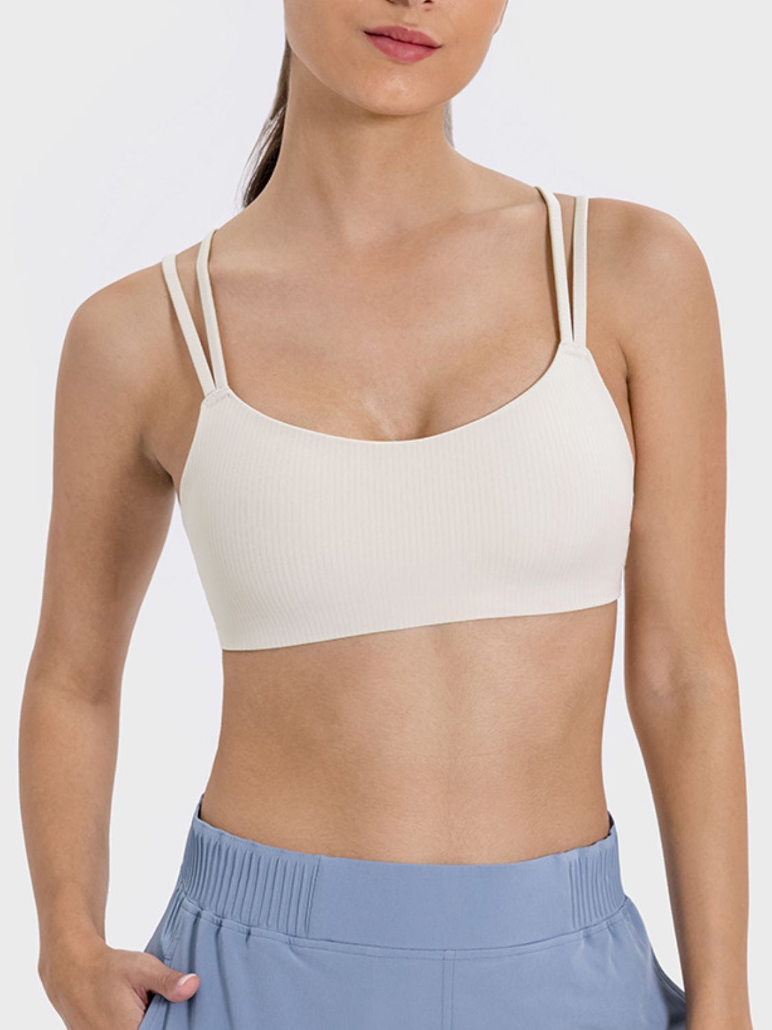 The Caitlin Scoop Neck Double Strap Active Cami