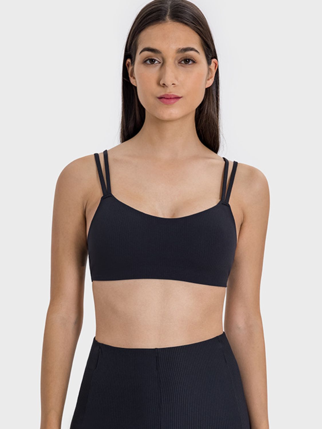 The Caitlin Scoop Neck Double Strap Active Cami