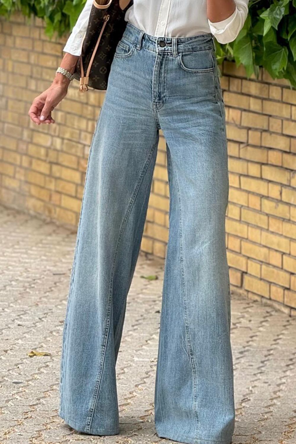 04005 Wide Leg Jeans with Pockets