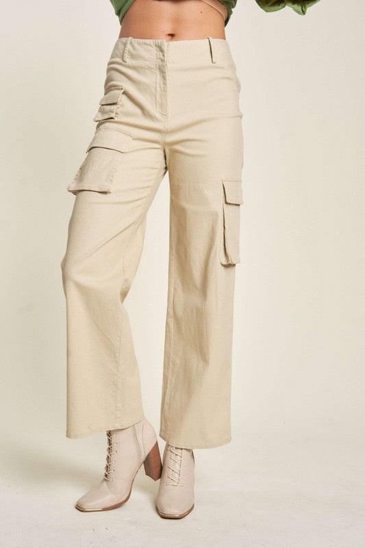 The Rylee Mid Rise Cargo Pants