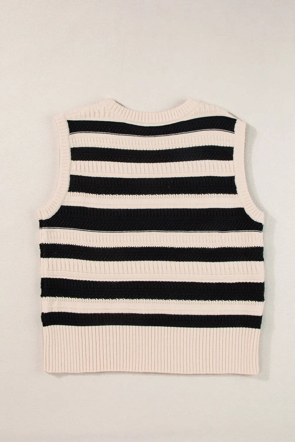 The Nicole Color Block Round Neck Sweater Vest