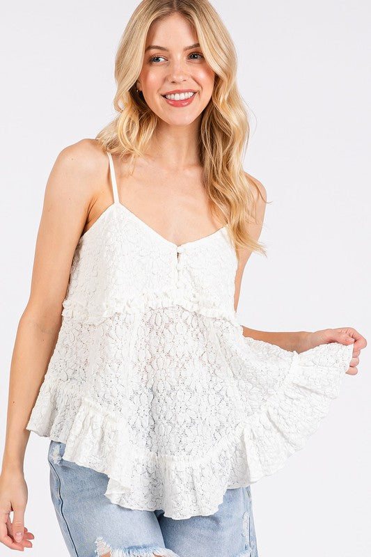 The Whitney Textured V-Neck Cami