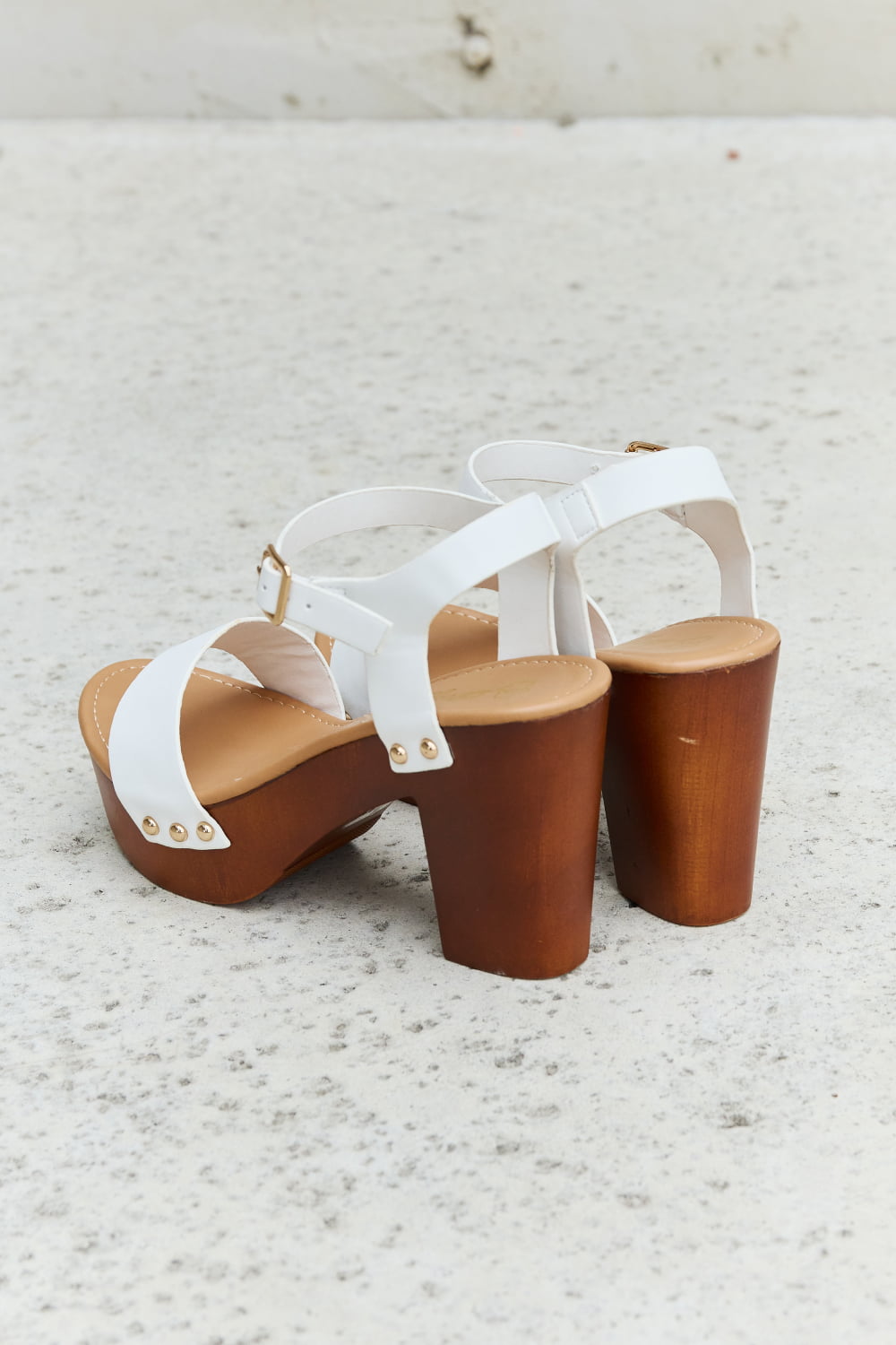 The Savannah Wooden Platform Strap Heels