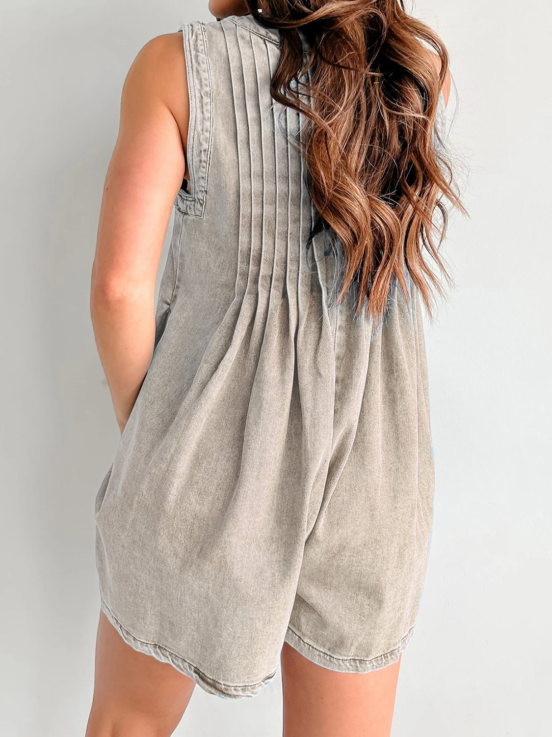 The Holly Tied Romper with Pockets