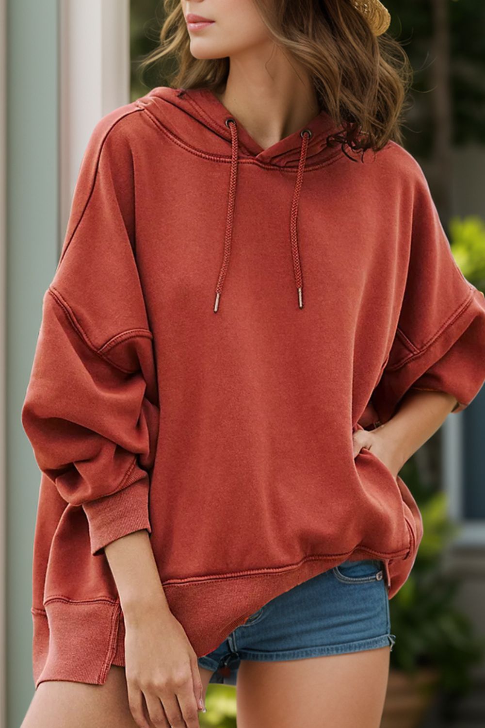 The Caitlin Dropped Shoulder Long Sleeve Hoodie